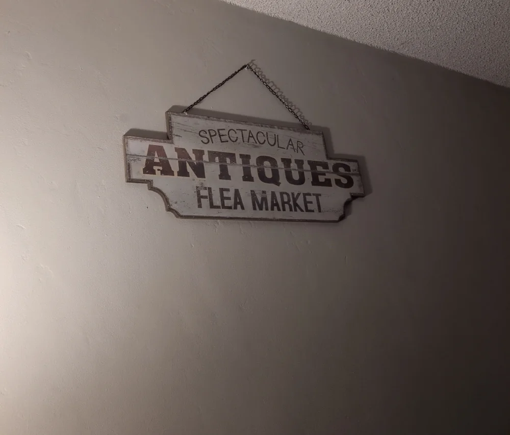 Vintage-Style Wall Sign - Cream and Brown